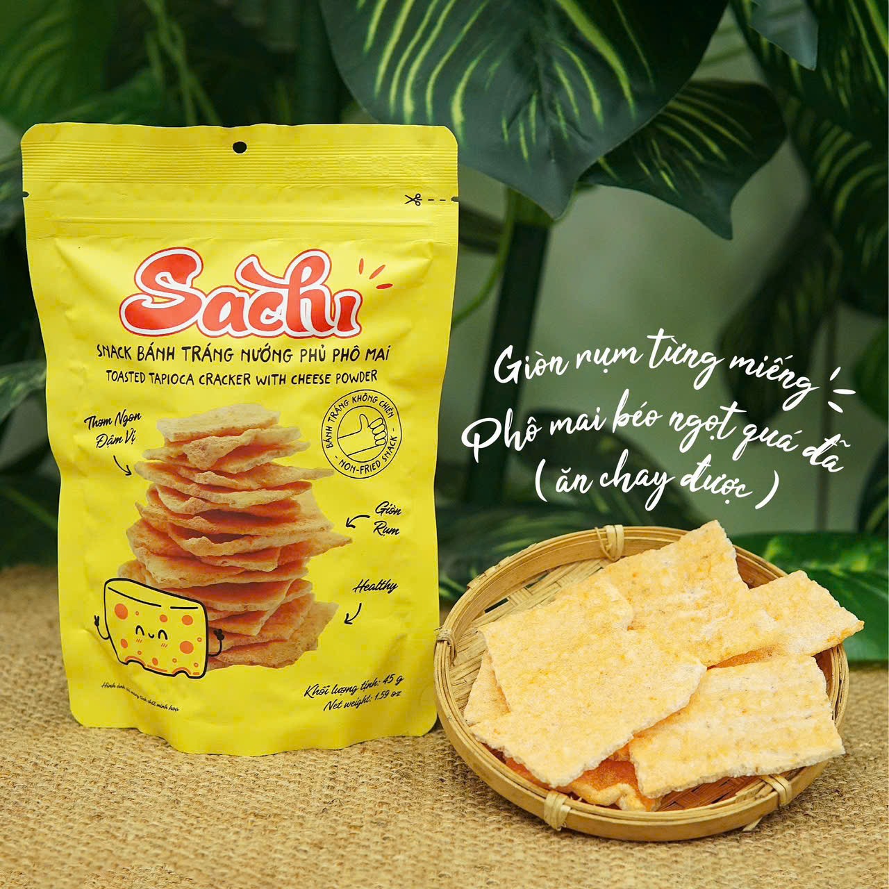 Snack bánh tráng Sachi phủ phô mai