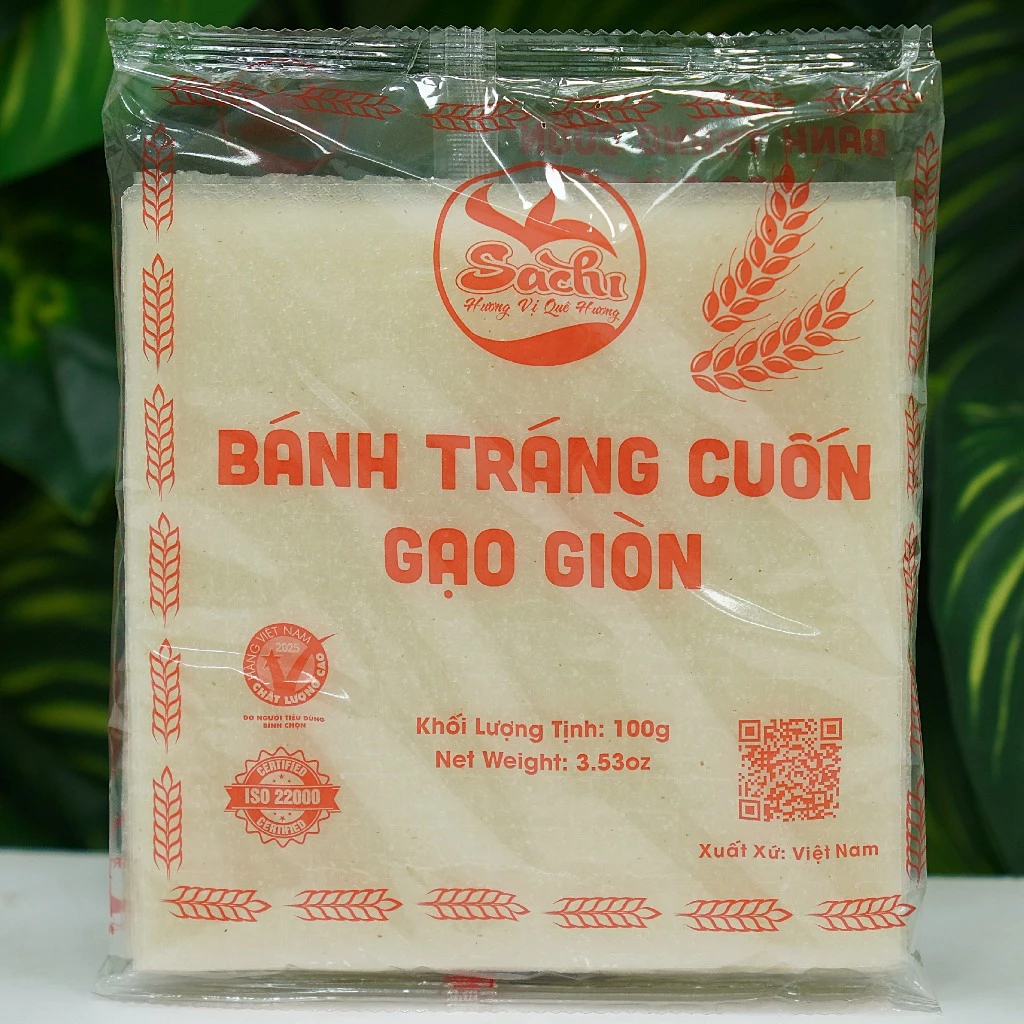 Bánh tráng cuốn gạo giòn Sachi (100g)