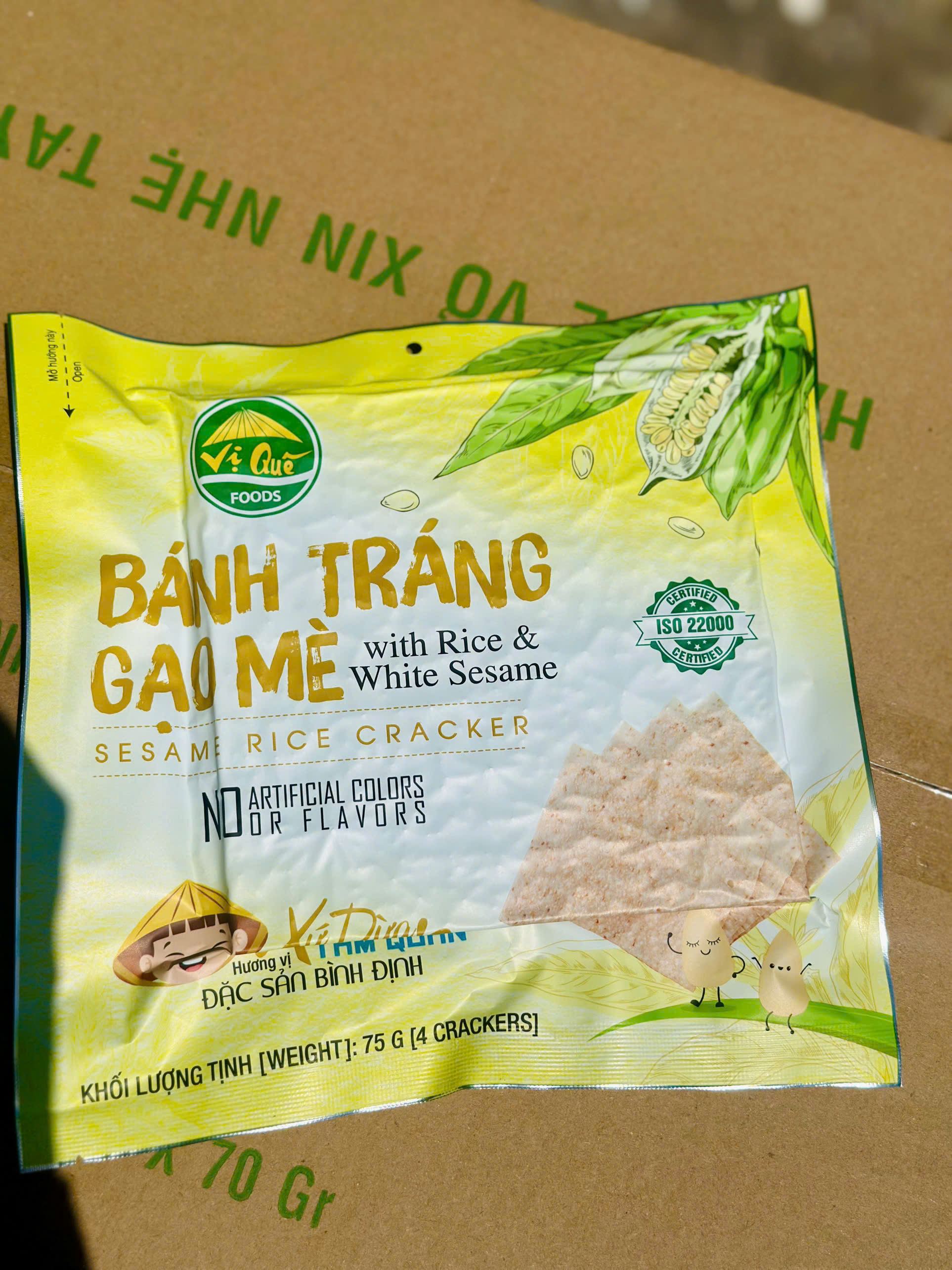 Bánh tráng gạo mè (Vị Quê)