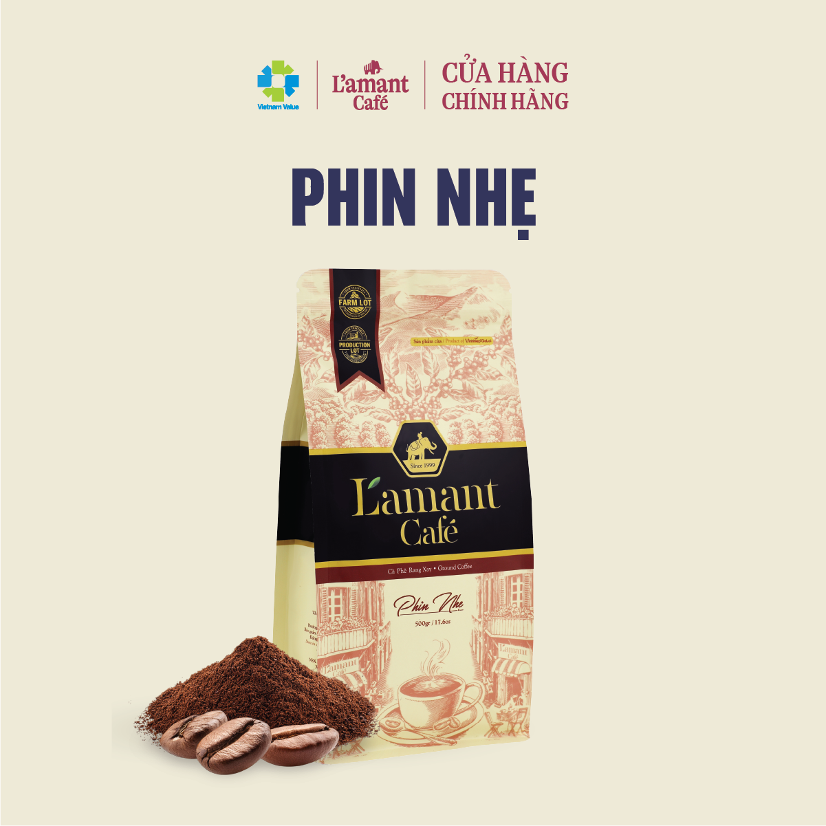 Cà phê Lamant phin nhẹ (250gram)