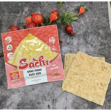 Bánh Tráng Ruốc Biển Nướng Giòn Sachi 70G